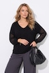 Langarmshirt, A-Linie, Ballonärmel aus Mesh