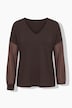 T-shirt manches longues, coupe évasée, manches bouffantes en tulle