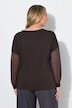 T-shirt manches longues, coupe évasée, manches bouffantes en tulle