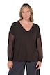 Langarmshirt, A-Linie, Ballonärmel aus Mesh