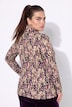 Shirt met lange mouwen, slim fit, all-over print, opstaande kraag
