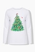 Shirt met lange mouwen, comfortabele pasvorm, kerstboomdame