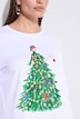 Shirt met lange mouwen, comfortabele pasvorm, kerstboomdame