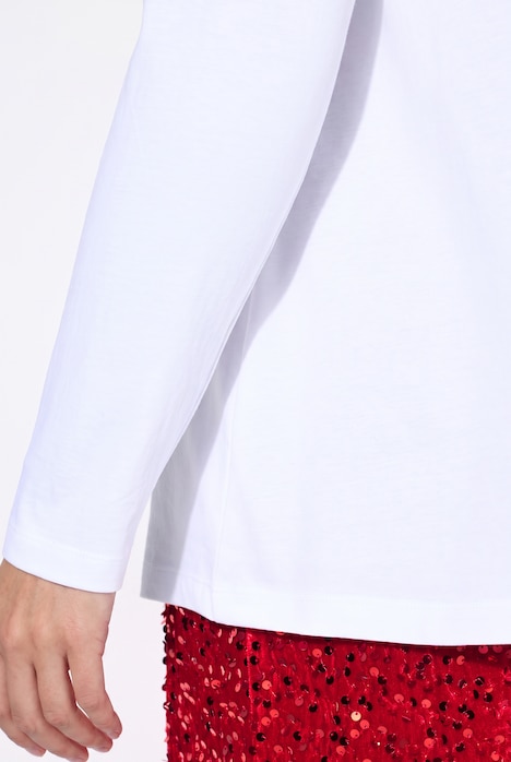 Shirt met lange mouwen, comfortabele pasvorm, kerstboomdame