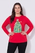 Shirt met lange mouwen, comfortabele pasvorm, kerstboomdame