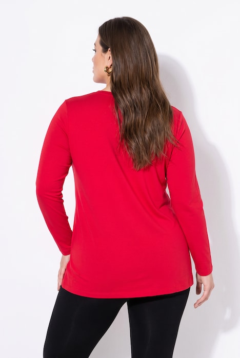 Shirt met lange mouwen, comfortabele pasvorm, kerstboomdame