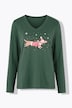 Shirt met lange mouwen, comfortabele pasvorm, kerstteckel