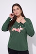 Shirt met lange mouwen, comfortabele pasvorm, kerstteckel