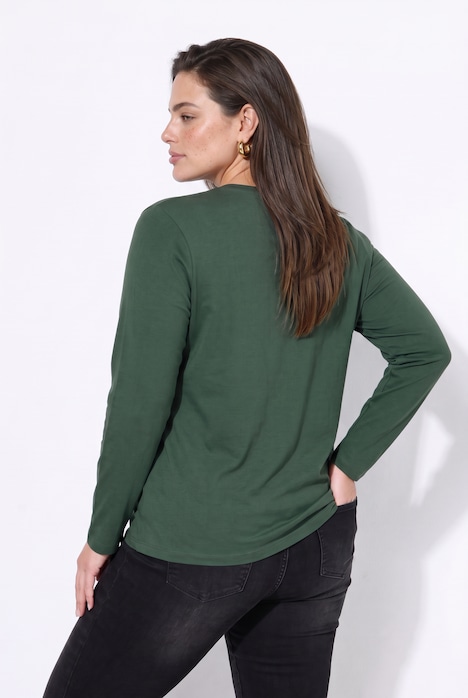 Shirt met lange mouwen, comfortabele pasvorm, kerstteckel