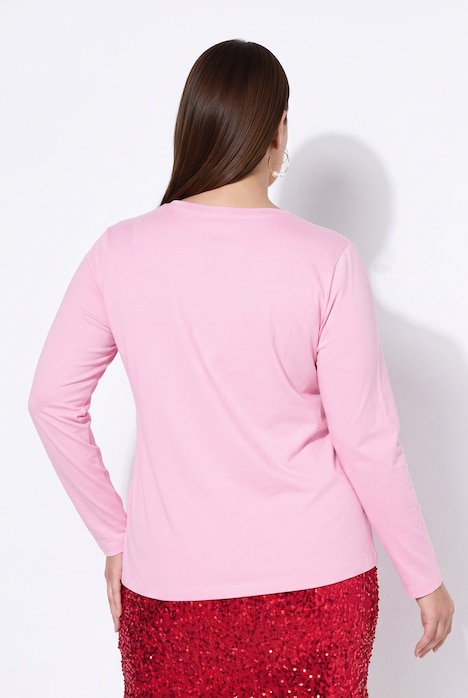 Shirt met lange mouwen, comfortabele pasvorm, kerstteckel