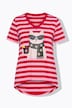 T-shirt, A-lijn, gestreept, kerstkat