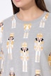 Sweatshirt, lang und oversized, glänzende Nussknacker