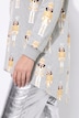 Sweatshirt, lang und oversized, glänzende Nussknacker
