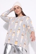 Sweatshirt, lang und oversized, glänzende Nussknacker