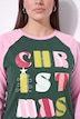Sweatshirt, comfortabele pasvorm, fluweel, kerstinzetstuk van sweatstof