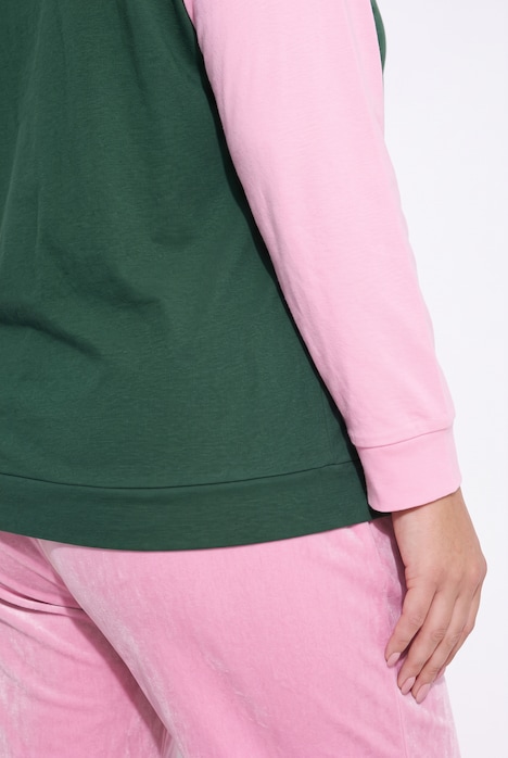 Sweatshirt, comfortabele pasvorm, fluweel, kerstinzetstuk van sweatstof