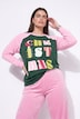 Sweatshirt, comfortabele pasvorm, fluweel, kerstinzetstuk van sweatstof