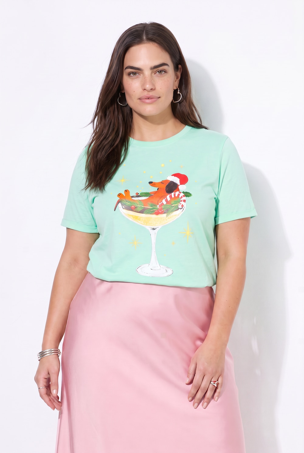 T-Shirt, Komfort Fit, Cocktail-Hund , Halbarm