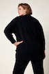 Long-Strickjacke, oversized, offen, Fledermaus-Langarm