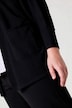 Long-Strickjacke, oversized, offen, Fledermaus-Langarm