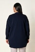 Long-Strickjacke, oversized, offen, Fledermaus-Langarm