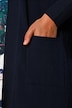 Long-Strickjacke, oversized, offen, Fledermaus-Langarm