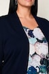 Long-Strickjacke, oversized, offen, Fledermaus-Langarm