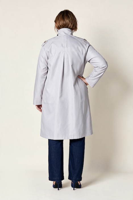 Trenchcoat, Classic Fit, Kellerfalten, Stehkragen