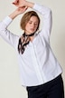 Bluse, Classic Fit, Kelchkragen, Langarm mit Manschetten
