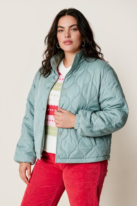 Wendejacke, kurz und oversized, Web/Cord, elastischer Bund