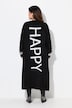Long-Strickjacke, Straight Fit, HAPPY-Statements
