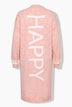 Long-Strickjacke, Straight Fit, HAPPY-Statements