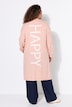 Long-Strickjacke, Straight Fit, HAPPY-Statements