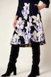 Punto-Midikleid, A-Linie, Polokragen, Flower-Design, 3/4-Arm