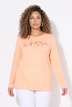Langarmshirt, bequeme Passform, BE HAPPY