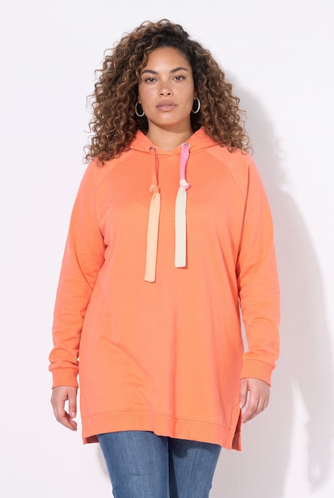Hoodie, bequeme Passform, Kapuzensweater, bunte Bindebänder