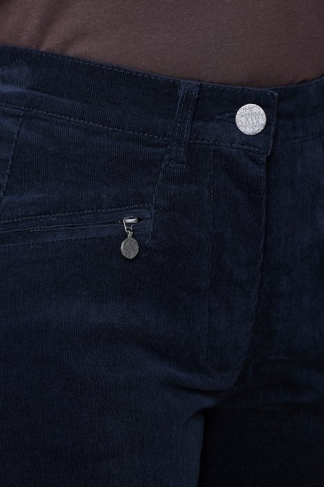 Corduroy broek Mony, comfortabele tailleband, ritszakken