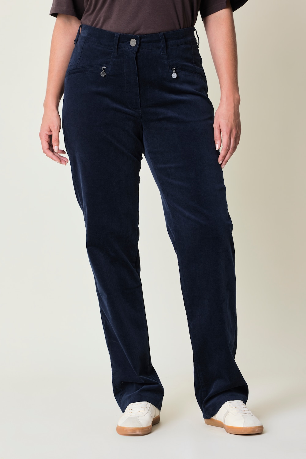 Cordhose Mony, Komfortbund, Reissverschlusstaschen