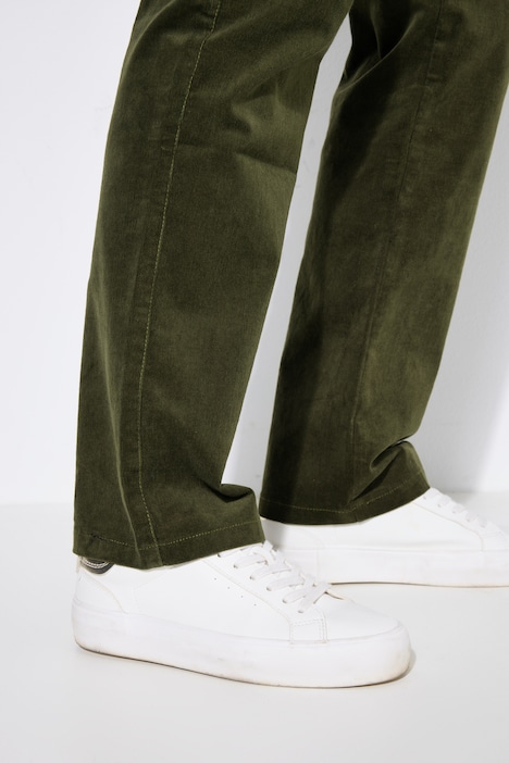 Pantalon en velours côtelé Mony, taille confortable, poches zippées