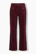 Corduroy broek Mony, wijde pijpen, comfortabele tailleband, ritszakken