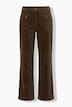 Corduroy broek Mony, wijde pijpen, comfortabele tailleband, ritszakken