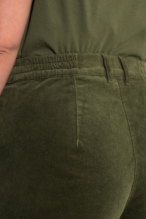 Corduroy broek Mony, wijde pijpen, comfortabele tailleband, ritszakken