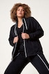 Sweatjacke, bequemer Fit, Piping, Stehkragen, Kängurutasche