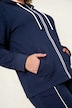 Sweatjacke, bequemer Fit, Piping, Stehkragen, Kängurutasche
