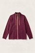 Veste en molleton avec passepoil, coupe confortable, col montant et poche kangourou