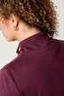 Veste en molleton avec passepoil, coupe confortable, col montant et poche kangourou