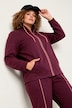 Veste en molleton avec passepoil, coupe confortable, col montant et poche kangourou