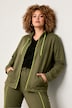 Veste en molleton avec passepoil, coupe confortable, col montant et poche kangourou