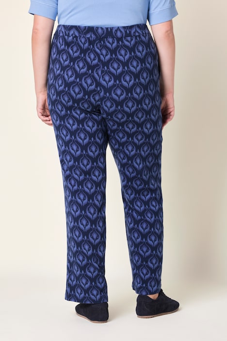Schlupfhose Rose, gerades Bein, Minimalmuster, Elastikbund, Biobaumwolle