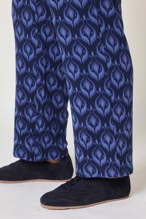 Schlupfhose Rose, gerades Bein, Minimalmuster, Elastikbund, Biobaumwolle